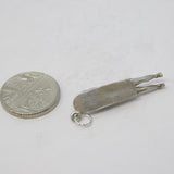 Sterling Silver Bodyboarder Charm Pendant Vintage c1970