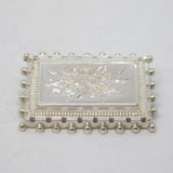 Victorian Aesthetic Movement Sterling Silver Floral Brooch Antique c1880