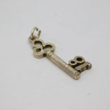 Sterling Silver 18th Birthday Key Form Charm Pendant Vintage c1970s