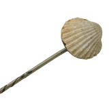 Victorian Silver Plated & Shell Set Stick Pin Antique c1890s
