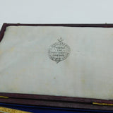 Boxed Edwardian Sterling Silver Gilt Masonic Medal Degree Group Antique