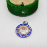 Sterling Silver Enamel Silver Jubilee Charm Pendant Vintage c1970