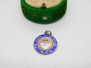 Sterling Silver Enamel Silver Jubilee Charm Pendant Vintage c1970
