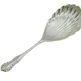 Victorian Sterling Silver Shell Bowl Tea Caddy Spoon Antique 1894 London