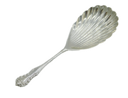 Victorian Sterling Silver Shell Bowl Tea Caddy Spoon Antique 1894 London