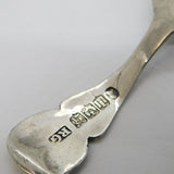 Scottish Victorian Sterling Silver Floral Pattern Tea Caddy Spoon Antique Perth