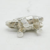 Cast Sterling Silver Miniature Elephant Figurine Ornament Vintage c1970s