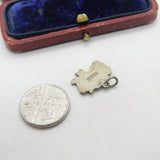 Sterling Silver Jersey Souvenir Charm Pendant Vintage c1970
