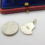 Sterling Silver and Enamel Shaftesbury Travel Shield Charm Pendant Vintage c1970