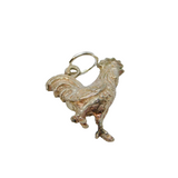 Sterling Silver Chicken Charm Pendant Vintage c1970