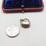 Sterling Silver Tiny Puffy Heart Charm Pendant Vintage c1970