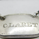 Georgian Sterling Silver Bright Cut Claret Wine Decanter Label 1831 Birmingham
