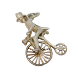 Sterling Silver Pennyfarthing Bicycle Charm Pendant Vintage c1970