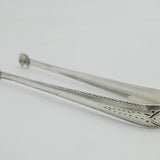 Irish George III Sterling Silver Sugar Tongs Antique Dublin John Power
