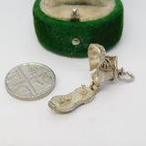 Sterling Silver Family in the Shoe Charm Pendant Vintage c1970