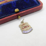 Sterling Silver and Coloured Enamel Travel Shield Eastbourne Charm Vintage c1970
