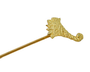 Gold on Sterling Silver Floral Cornucopia Stick Pin Antique c1930 Art Deco