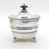 Victorian Sterling Silver Modernist Tea Caddy Antique 1898 London