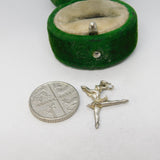 Sterling Silver Dancing Ballerina Charm Pendant Vintage c1970