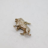 Sterling Silver Lion Form Leo Horoscope Symbol Charm Pendant Vintage c1970s