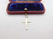 Sterling Silver Christian Crucifix Charm Pendant Vintage c1970