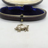 Sterling Silver Little Piggy Charm Pendant Vintage c1970