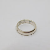 Sterling Silver Rounded Plain Wedding Band Ring Vintage c1970 Size I 1/2