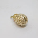 Sterling Silver Textured Pineapple Charm Pendant Vintage c1970