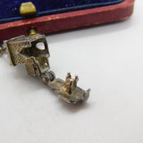 Sterling Silver Married Couple in the Church Charm Pendant Vintage c1970