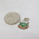 Sterling Silver Enamel Windsor Shield Charm Pendant Vintage c1970