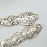 Victorian Sterling Silver Nursery Rhyme Christening Set Antique Birmingham