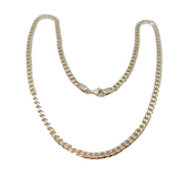 Italian Sterling Silver Flat Curb Chain Necklace 46cm Contemporary c2000's