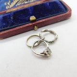 Sterling Silver Wedding Engagement Ring Charm Pendant Vintage c1970