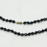 19th Century Carved French Jet Long Guard Necklace Antique c1860