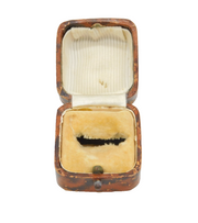 Victorian Faux Leather Ring Display Jewellery Box Antique c1890s
