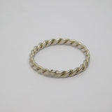 Sterling Silver Twist Pattern Dress Band Ring Vintage c1970 Size P