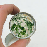 Sterling Silver & Moss Agate Topped Trinket Pot Vintage 1976 London