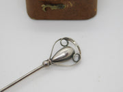 Edwardian Sterling Silver Charles Horner Drop Pattern Hat Pin c1910 Antique