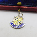 Sterling Silver and Enamel Travel Shield ' Tighnabruaich' Charm Vintage c1970