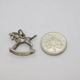Sterling Silver Rocking Horse Charm Pendant Vintage c1970