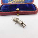 Sterling Silver Lady Playing Golf Charm Pendant Vintage c1970