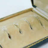 Victorian Green Tooled Leather Four-Part Jewellery Box Antique c1890s
