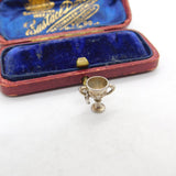 Sterling Silver Football Trophy Charm Pendant Vintage c1970