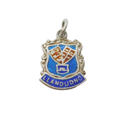 Sterling Silver LLandudno Enamel Charm Pendant Vintage c1970