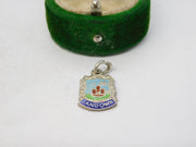 Sterling Silver Enamel Sandown Charm Pendant Vintage c1970