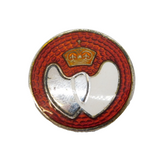 Sterling Silver & Red Enamel Blood Donation Brooch Vintage 1978 Birmingham