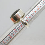 Sterling Silver Chunky Faceted Smoky Quartz Statement Ring Vintage c1970 Size R