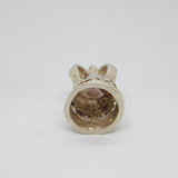 Sterling Silver Large Ornate Crown Charm Pendant Vintage c1970