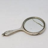 Sterling Silver & Enamel Chatelaine Mirror Fob Antique 1923 Birmingham AF