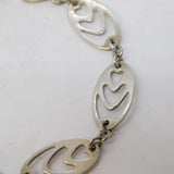 Sterling Silver Pierced Pattern Panel Bracelet Vintage c1970 18cm Length